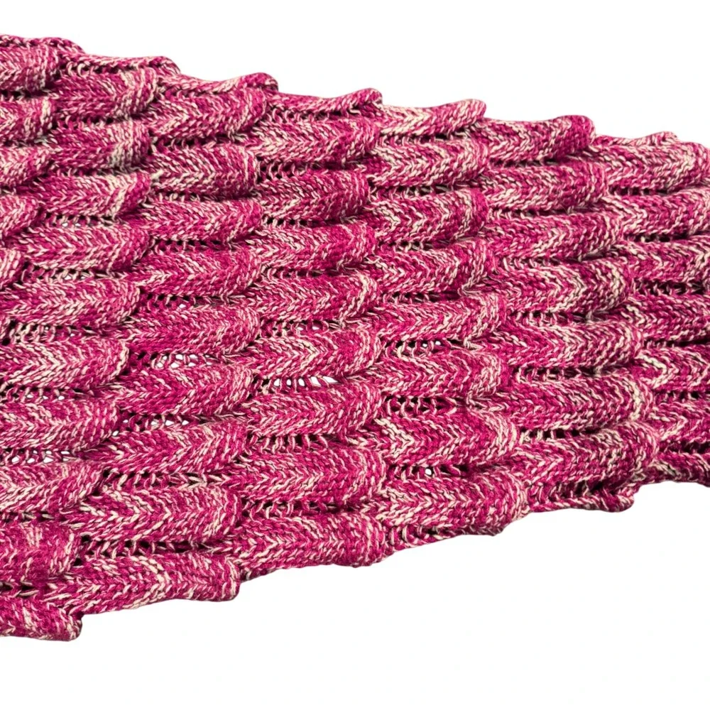 Marled Purple Knit Mermaid‎ Tail Blanket Y2K Nautical Coastal Lounge